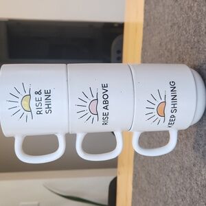 Set of 3 Sheffield Home Rise & Shine Ceramic Cups Mugs